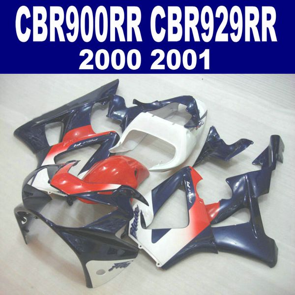 7 Geschenke für HONDA CBR900RR Verkleidungskit CBR929 2000 2001 blau rot weiß CBR 929 RR CBR929RR Verkleidungen HB13