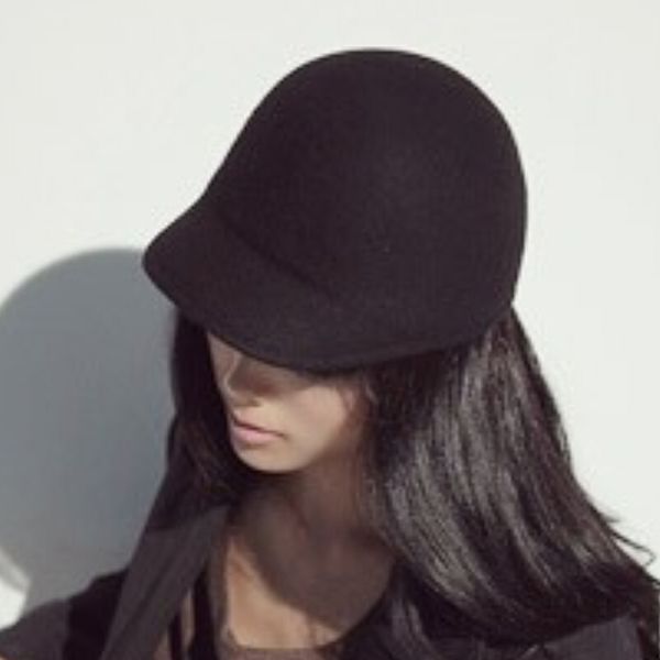 

wholesale-fashion vintage woolen fashion cashmere equestrian cap knight cap dome gentlewomen hat bucket hat fashion lady's accessories, Blue;gray