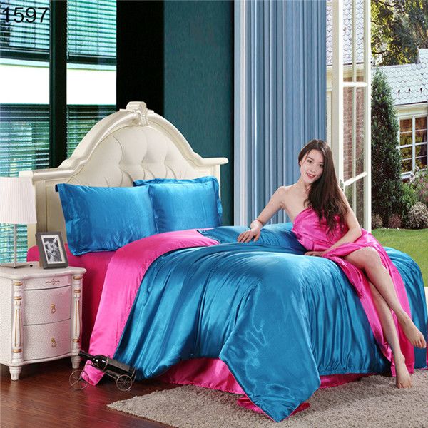 

wholesale-over 20 patterns satin silk bedding sets, silky feeling good quality duvet/comforter sets with sheet, rock to bottom price sale