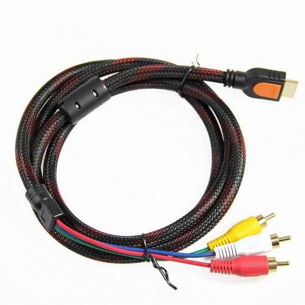 

5Ft 1.5m HDMI To 3 RCA Video Audio AV Component Converter Adapter Cable For HDTV DVD