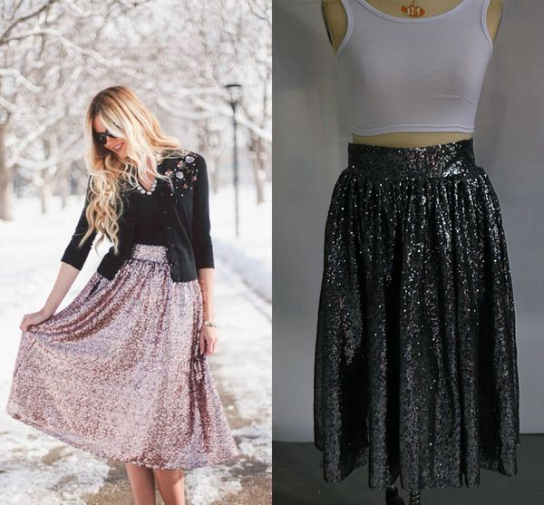 

реальное изображение в наличии блестки кружева юбки дешевые под колено бюст юбки на заказ игристые красочные вечерние платья вечерние платья, Black