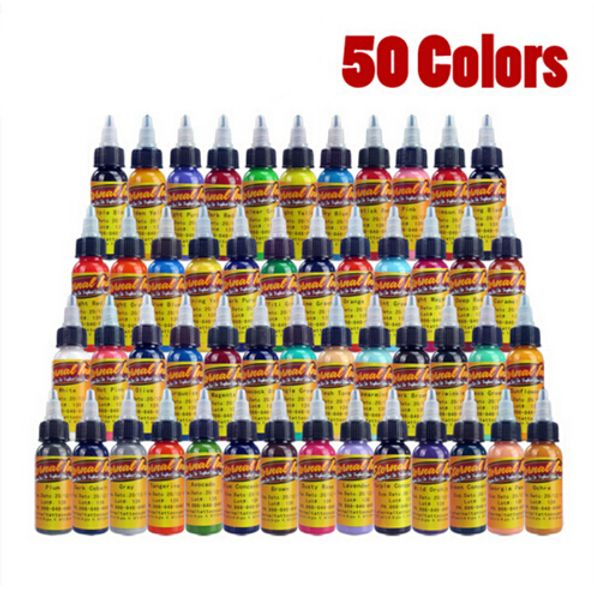 

50pcs tattoo ink set microblading permanent makeup art pigment 30ml tattoo paint for eyebrow eyeliner lip body total 50 colors