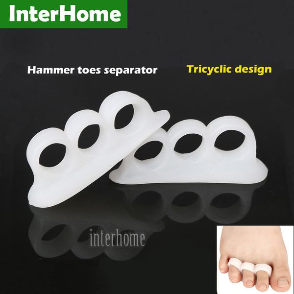

wholesale 20 pairs foot care bicyclic thumb orthopedic braces to correct daily silicone hammer toes bone foot care