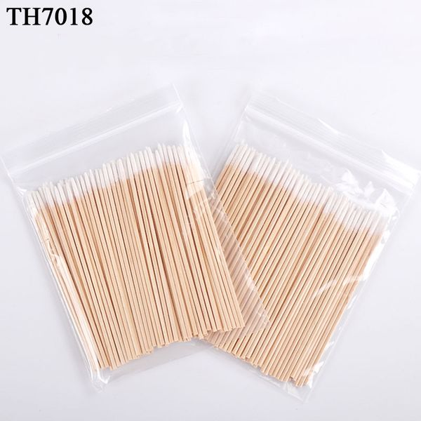 

100pcs/lot 10cm/7cm disposable cotton eyelash extension micro individual applicators home mascara brush cotton soft safe for makeup tattoo
