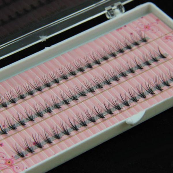 

wholesale-2015 popular 60pcs professional black man-made makeup individual cluster eye lashes grafting fake false eyelashes