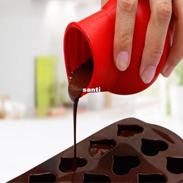 

practical silicone form chocolate melting pot mould butter sauce baking pouring for kitchen cooking tools accessories