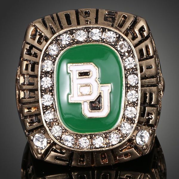 

26.3g size26.8 * 30.4mm 2005 world university league baylor university championship rings fans of high-end collections rings, Golden;silver