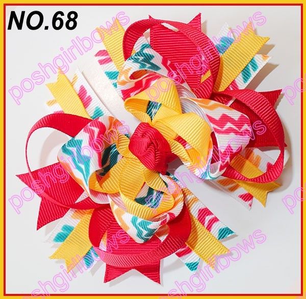 

бесплатная доставка popular145pcs 4,5 «» шеврон бигуди бутик волос луки мода слоистого corker луки, Slivery;white