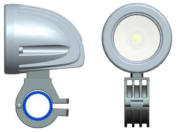 Spedizione gratuita 2 pollici 12V / 24V 800LM 10W impermeabile LED lavoro luce guida fendinebbia per auto / moto / barca