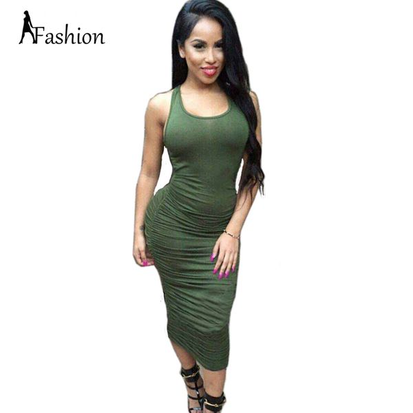 

wholesale-women summer sleeveless white black midi party dresses 2015 fashion club bandage bodycon dress plus size women clothing, Black;gray