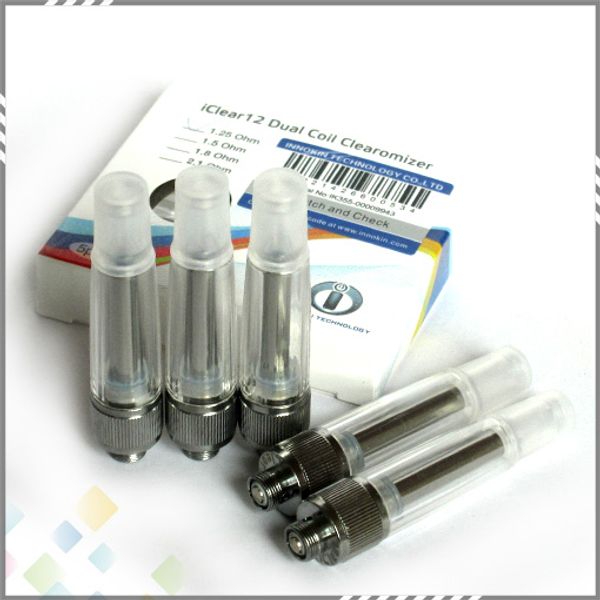 

100% Original Innokin Iclear 12 Atomizer 510 Clearomizer iClear12 Dual Coil Clearomizer fit Itaste vv/ Itaste EP Upgrade iClear 10