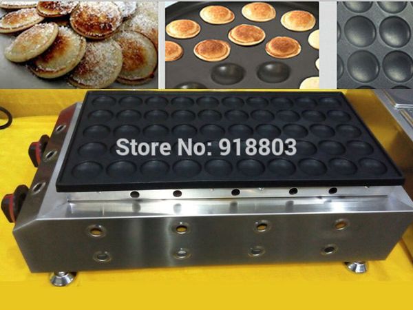 Nuovo Uso Commerciale Antiaderente GPL Gas 50 Pezzi Poffertjes Mini Dutch Pancake Maker Ferro Macchina Baker Stampo Pan