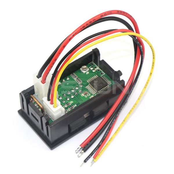 

wholesale-red blue dual display digital voltmeter/ammeter ampere voltage dual display 100v 10a 2in1 volt/amp led panel meter #100154