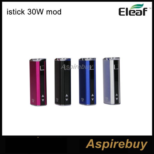 

Оригинальный iSmoka Eleaf iStick 30W Battery Mod iSmoka Eleaf Istick 30W Battery Only Ismoka Istick 30W 510 ego E Cigarette с батареей 2200mah
