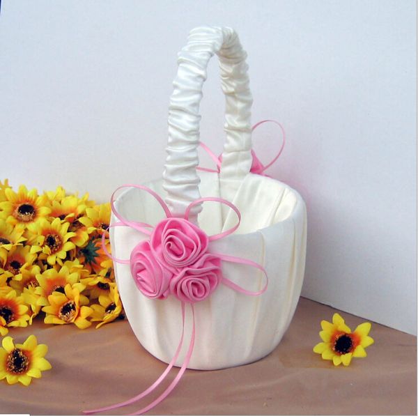 Blumenmädchen-Körbe für Hochzeitsgeschenke, Korb für Brautjungfern, Accessoires216r
