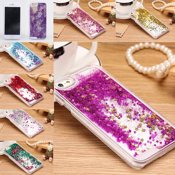 

colorful glitter stars bling dynamic liquid quicksand case cover for iphone 5 5s