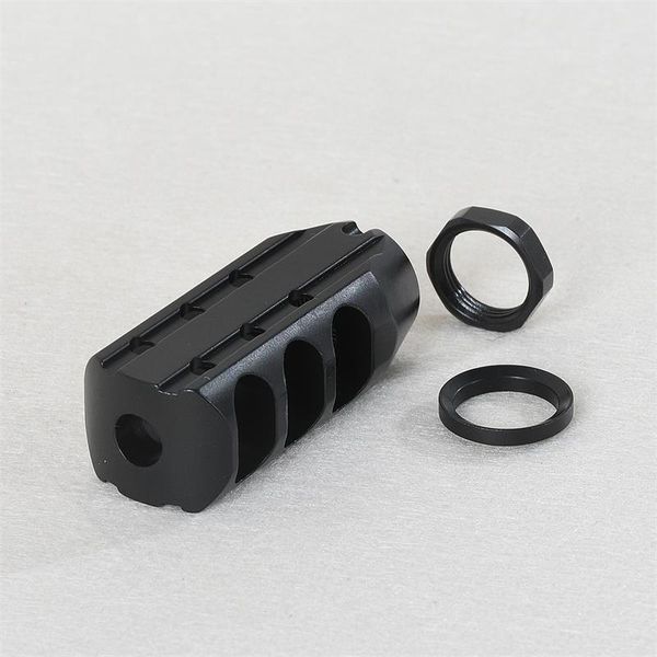 

steel m14x1lh thread competition muzzle brake .308 7.62 muzzle device