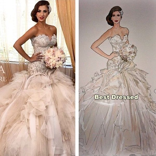 

luxury bridal gowns gorgeous cathedral mermaid wedding dresses lace beads elegant vestido de noiva trumpet wedding dress tiered ruffles, White