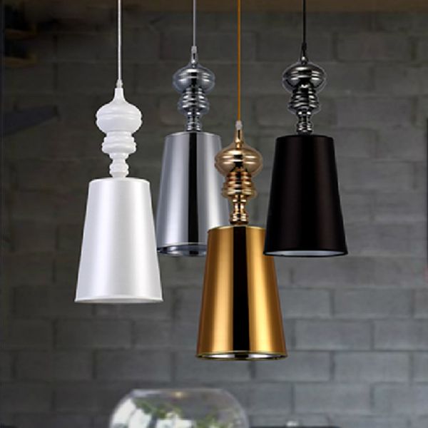 Atacado-moderno breves lâmpadas pendentes sala de jantar luzes pingente branco / preto / dourado / prata Espanha Jaime hayon design metalarte josephine