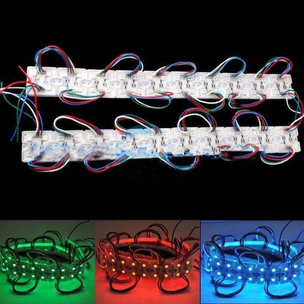 Mais novo Quadrado 4 LEDS 5050 SMD Led Módulos de Alto Brilho 1 W DC 12 V Para Publicidade Luzes Quente / Frio Branco Vermelho Azul Verde RGB À Prova D 'Água