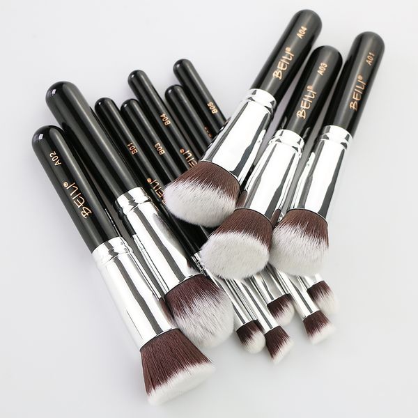 

набор кистей для макияжа beili 10 шт. kabuki face foundation powder румяна корректор для глаз тени синтетический вегетарианец