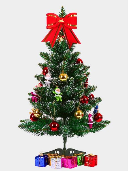 Árvores de Natal artificiais 60cm / 23,6 polegadas Mesa de árvore de Natal com 6 pacotes Decoração para decoração de casa e escritório Frete grátis CT001