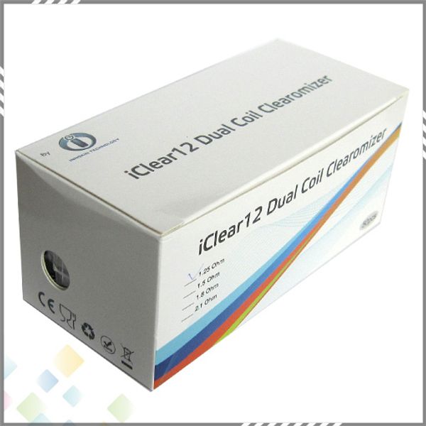 

Innokin Iclear 12 Clearomizer Dual Coil Atomizer 510 Clearomizer for Itaste EP Upgrade iClear 10 100% Original DHL Free
