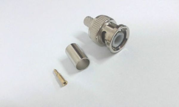 

1000pcs crimp on bnc male rg59 coax coaxial adapter for cctv camera adapter