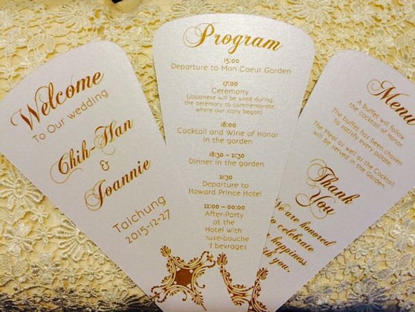 printed wedding programs