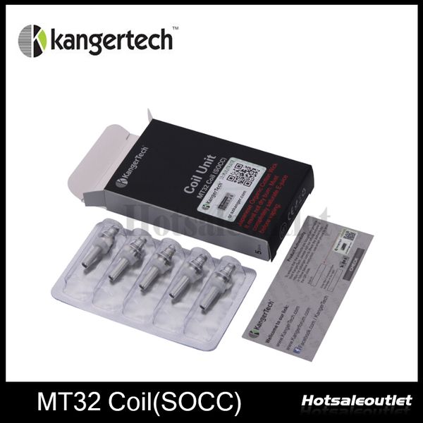 

Катушка Kanger MT32 Coil Катушки SOCC подходят с Protank и Evod Atomizer с фитилем Janpanese из натурального хлопка