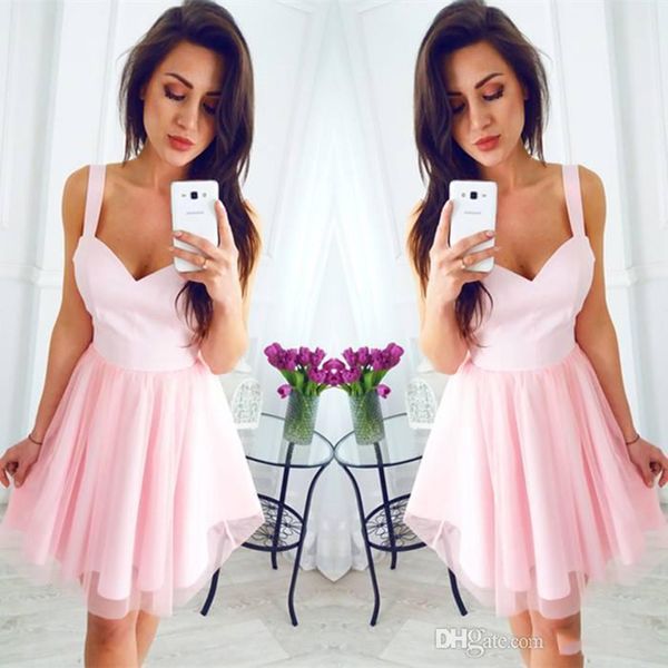 

vestido formatura curto pink chiffon homecoming dresses simple style spaghetti straps sweetheart backless short prom dress cocktail dresses, Blue;pink