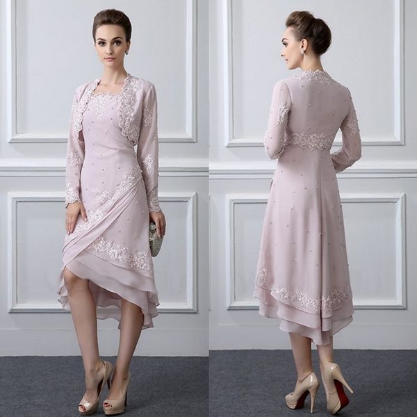 

классный жемчуг мать невесты платья с жакетом спагетти шеи свадьбы платье гостя кружева аппликация высокий низкий вечерние платья выпускного, Black;red