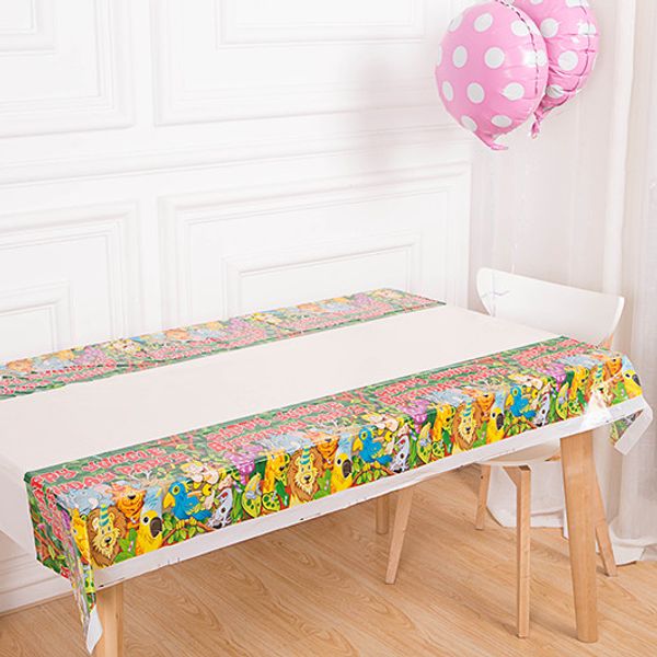 

Color Birthday Party Table Cloth Disposable Waterproof Oilproof Dining Picnic Table Cover Festive Decoration for Sale