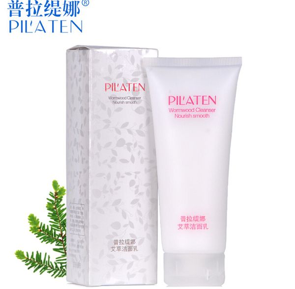 

300pcs 2015 pilaten wormwood face cleanser acne-removing shrink pores skin facial cleanser oil control face cleanser fresh and pure cleanser