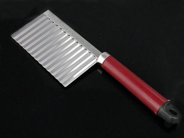 

potato wavy edged knife stainless steel with plastic handle kitchen gadget vegetable fruit cutting peeler cooking tools to usa