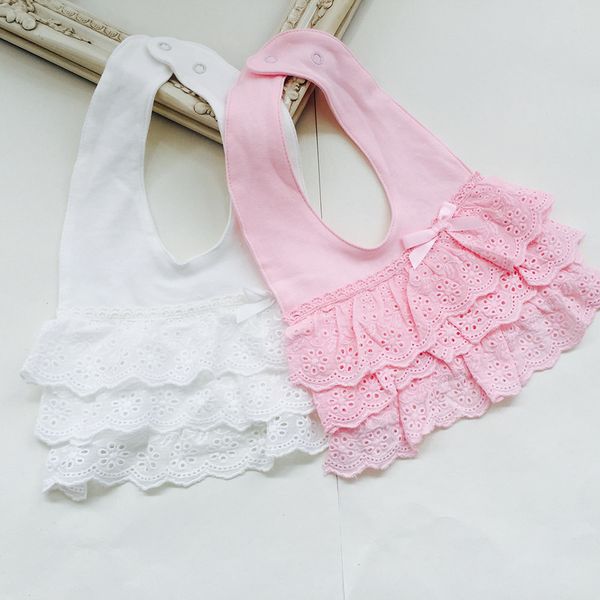 

wholesale- 2017 baby bibs bandana bibs burp 100% cotton lace bib baby girls lovely cute bib bandana infant saliva towels