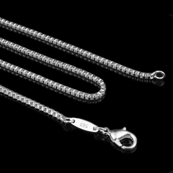 

50pcs/lot wholesale 1.4mm wide chains necklaces jewelry 925 sterling sliver love christmas gift women necklace, Silver