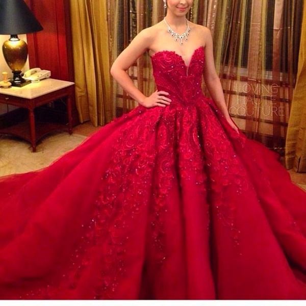 

goegeous burgundy a line evening dresses new arrival sweetheart neck lace applique beaded stunning prom gowns sweep train party dress, Black;red