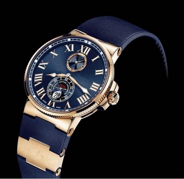 Spitzenverkauf Freie Verschiffen-Mannart und weiseart beiläufige Uhren, Mens-automatische blaue Vorwahlknopfarmbanduhr UN1