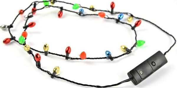 Großhandel Dekoration Checp 100 Stück LED-Halsketten blinkende Perlen Licht Spielzeug Weihnachtsgeschenk DHL Fedex Kostenloser Versand