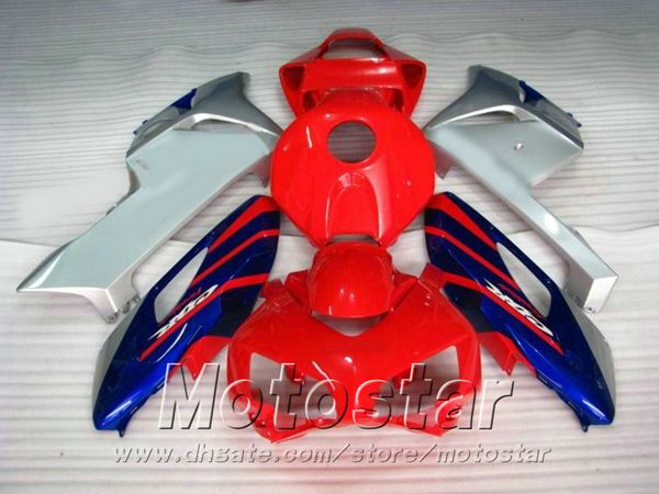 Stampo ad iniezione Ricambi moto per HONDA 2004 2005 CBR 1000 RR kit carenatura ABS blu rosso argento CBR1000RR 04 05 set carenature XB45