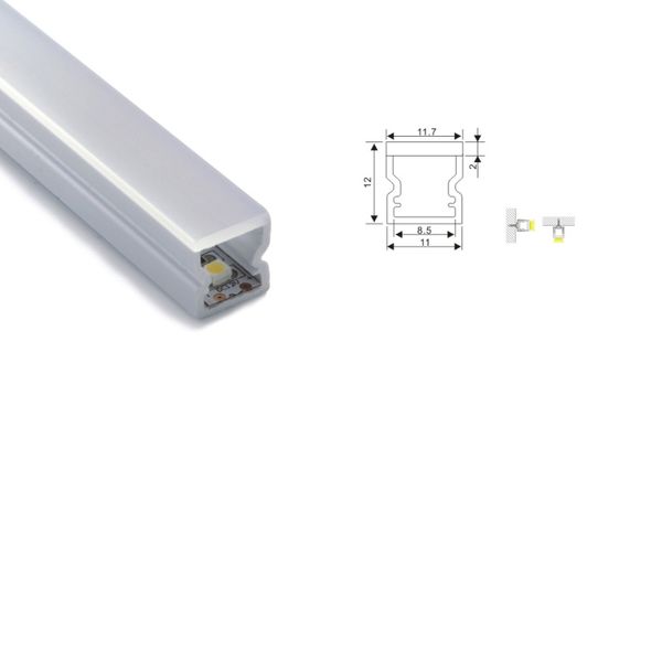 

100 x 1m комплектов / серия ultra slim привело алюминиевый профиль и ip44 матированное канал alu привело к земле или на полу огней