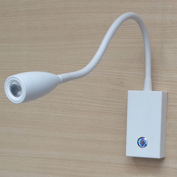

ch dimming led reading light hard wired touch dimmer switch aluminum hose flexible focusing light ac100-240v dc12v for bedroom van boat
