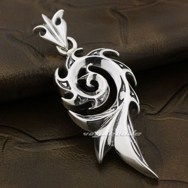 

tribal barb tattoo 925 sterling silver mens biker pendant 8a020 just pendant