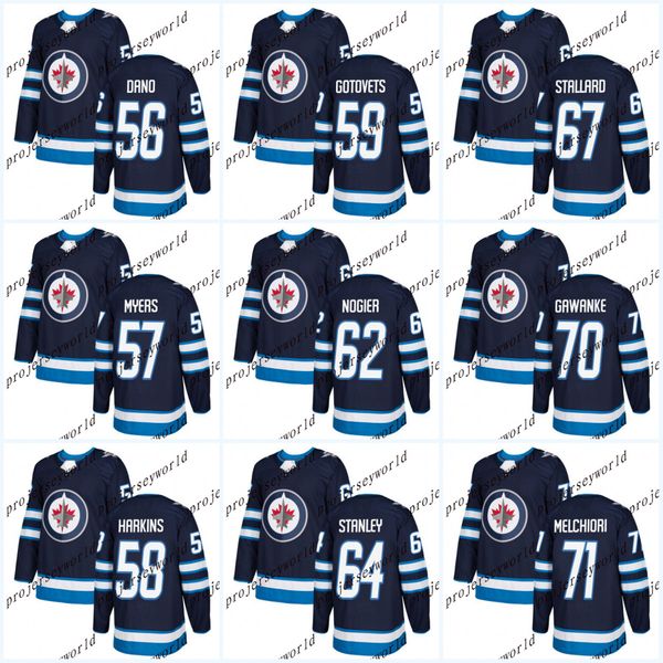 

2017-2018 Season Winnipeg Jets Jerseys 50 Jamie Phillips 51 Luke Green 52 Jack Roslovic 53 Jan Kostalek 56 Marko Dano Hockey Jersey