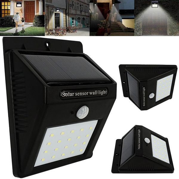 

new 20 led solar power spot light motion sensor outdoor garden wall light security lamp gutter waterproof security lamps wx9-175