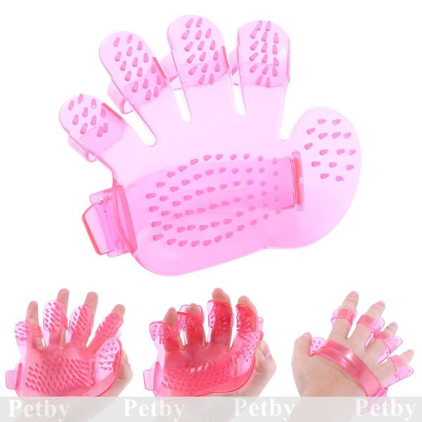 

wholesale-puppy pet bath brush grooming massage removal glove hair dog cat comb hand shape
