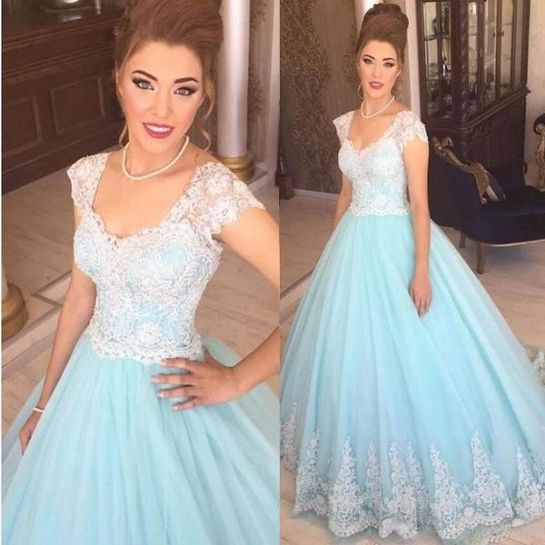 

2017 новый стиль платья quinceanera кружева аппликации с бисером бальное сладкое 16 пром платья vestidos de quinceanera, Blue;red