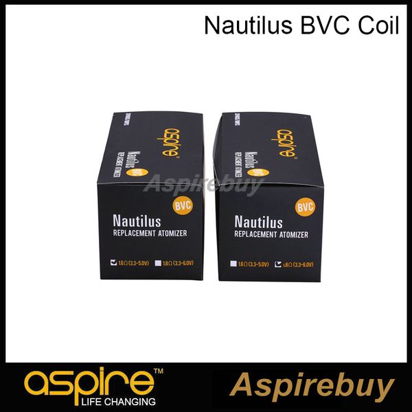 

Aspire Nautilus BVC головка катушки высокого качества Nautilus распылитель катушки для Nautilus/Mini / 2 распылитель Clearomizer 100% Origina