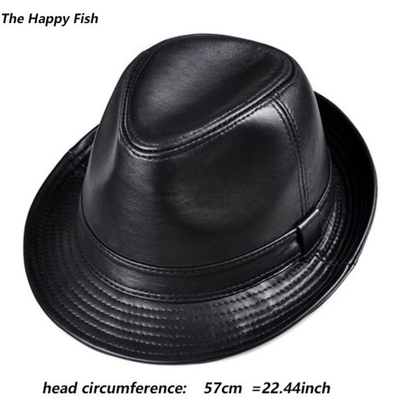leather fedora hats for men